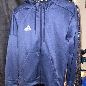 Adidas Men's Navy Zip-Up Sweater